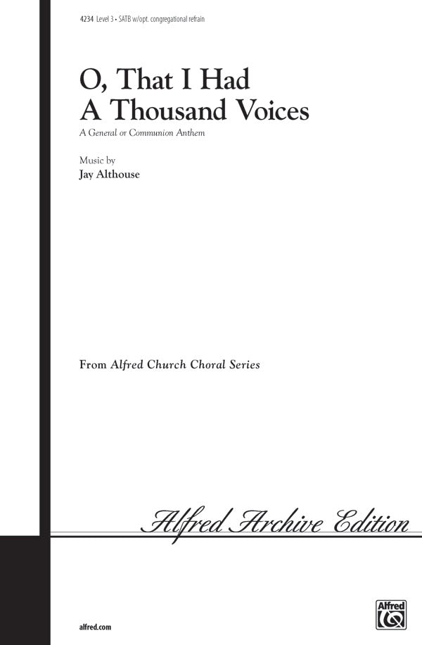O, That I Had a Thousand Voices Cover Image