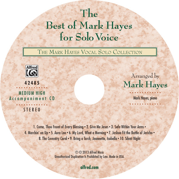 The Best of Mark Hayes for Solo Voice Cover Image