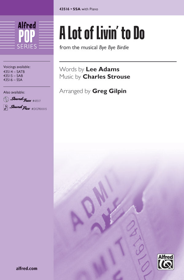 A Lot of Livin' to Do (from the musical <i>Bye, Bye, Birdie</i>) Sheet Music Preview