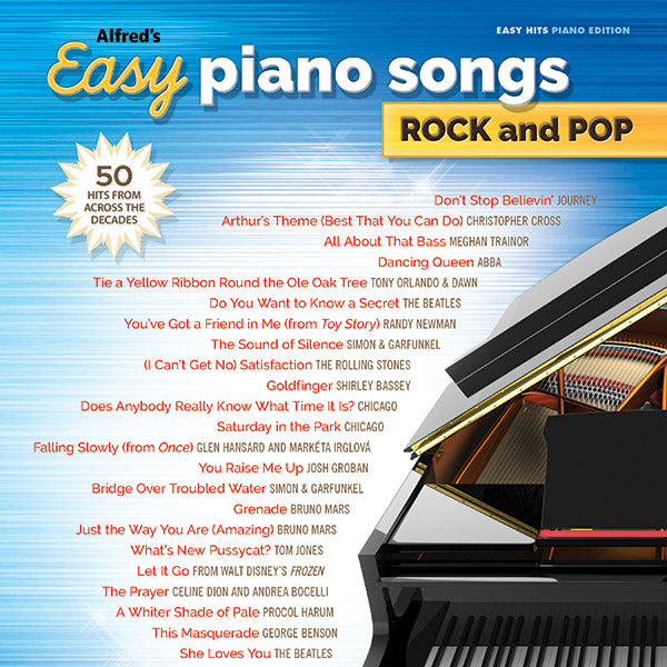 Alfred's Easy Piano Songs: Rock and Pop Cover Image