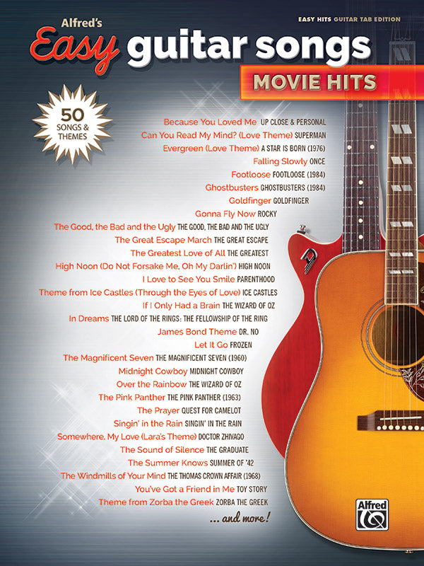 Alfred's Easy Guitar Songs: Movie Hits: 50 Songs and Themes Sheet Music Preview