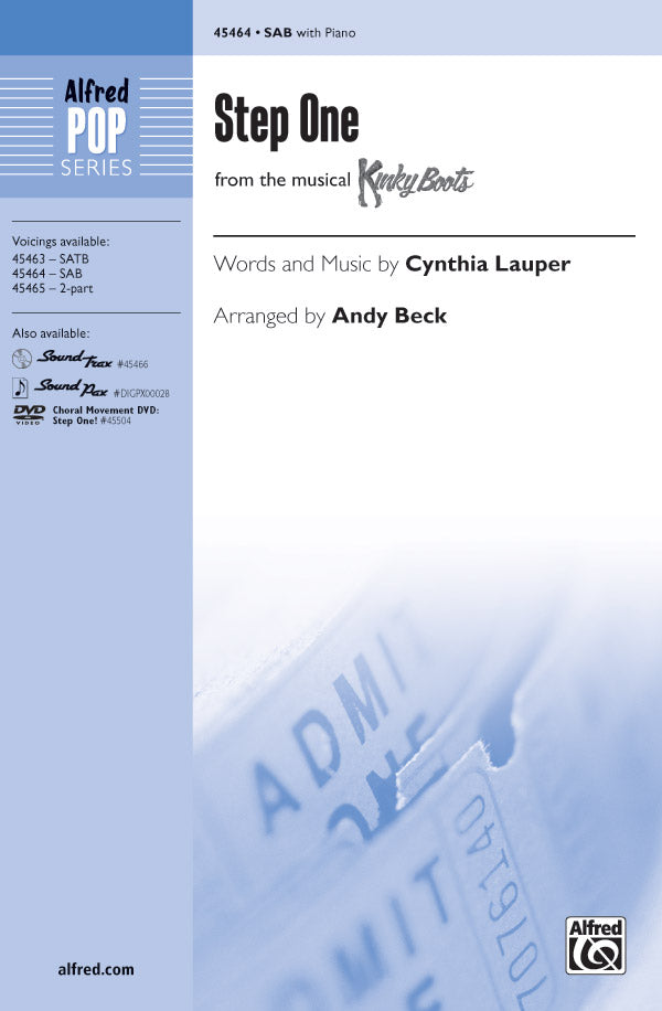 Step One (from the musical <i>Kinky Boots</i>) Sheet Music Preview