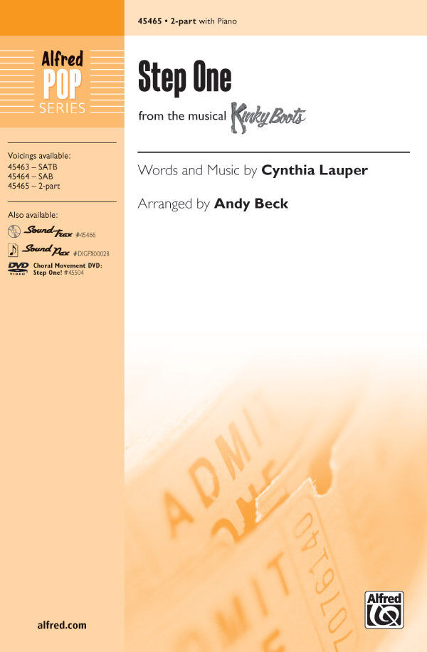 Step One (from the musical <i>Kinky Boots</i>) Sheet Music Preview