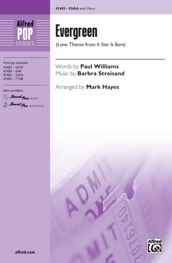 Evergreen Sheet Music Preview