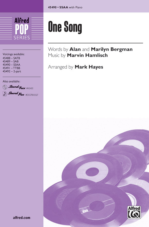 One Song Sheet Music Preview