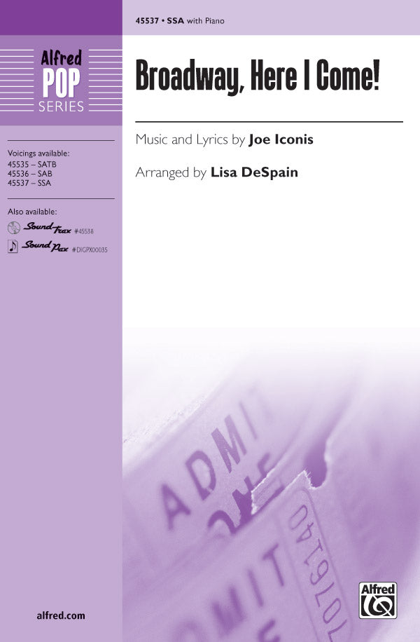 Broadway, Here I Come! Sheet Music Preview