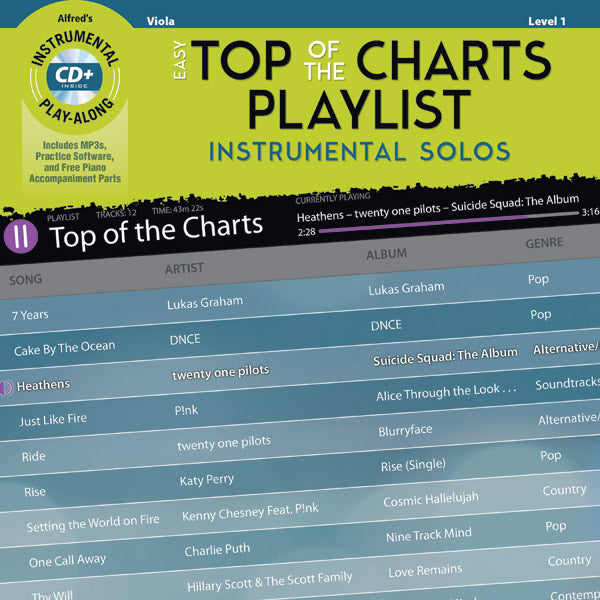 Easy Top of the Charts Playlist Instrumental Solos for Strings Cover Image