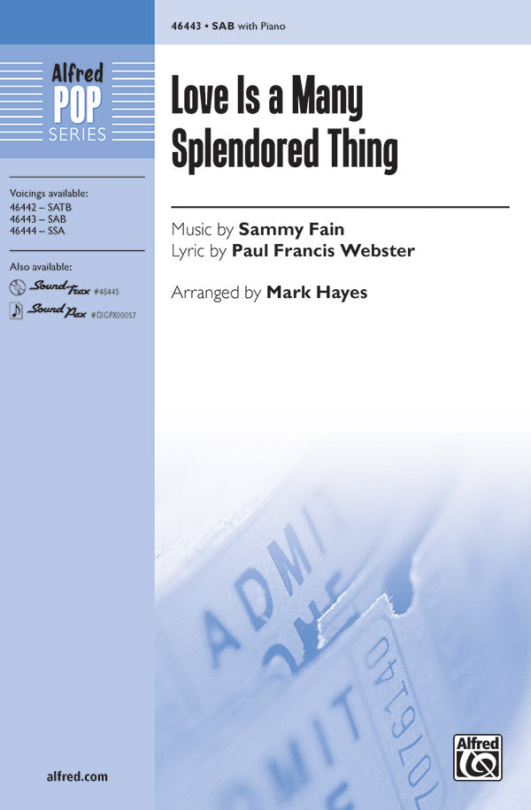 Love Is a Many Splendored Thing Sheet Music Preview