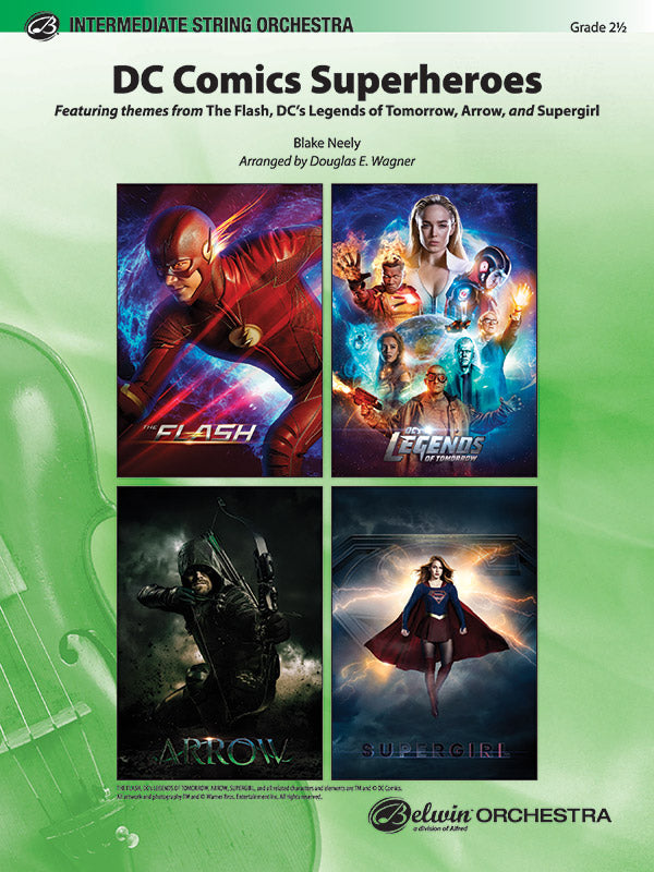 DC Comics Superheroes: String Bass Sheet Music Preview