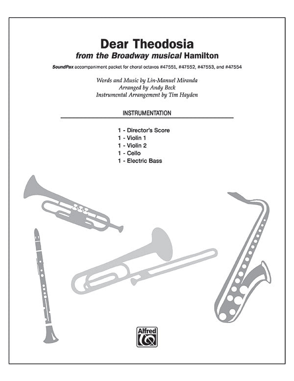 Dear Theodosia: 1st Violin Sheet Music Preview