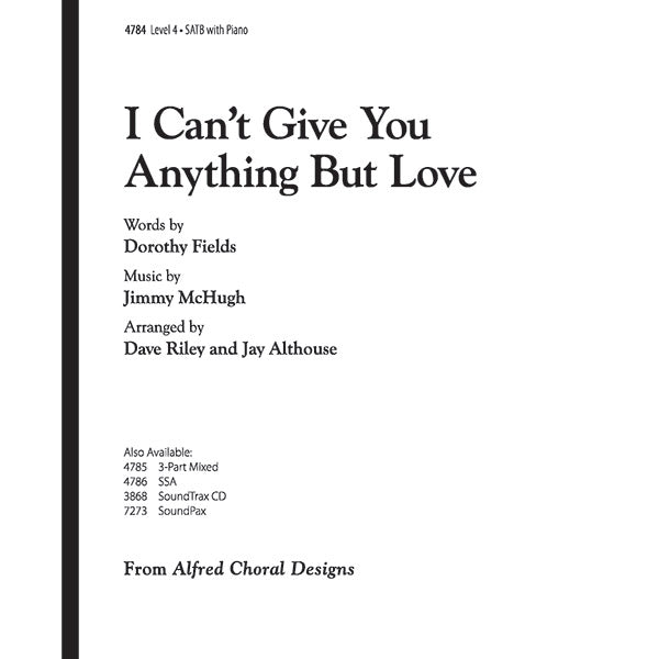 I Can't Give You Anything but Love Sheet Music Preview