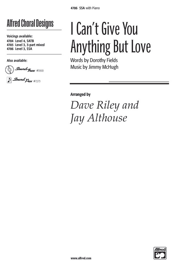 I Can't Give You Anything but Love Cover Image