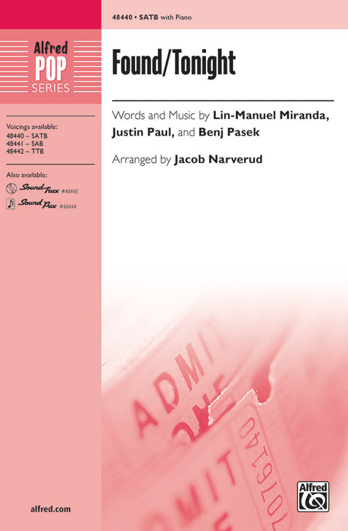 Found/Tonight Sheet Music Preview