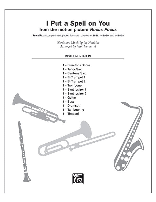 I Put a Spell on You: E-flat Baritone Saxophone Sheet Music Preview