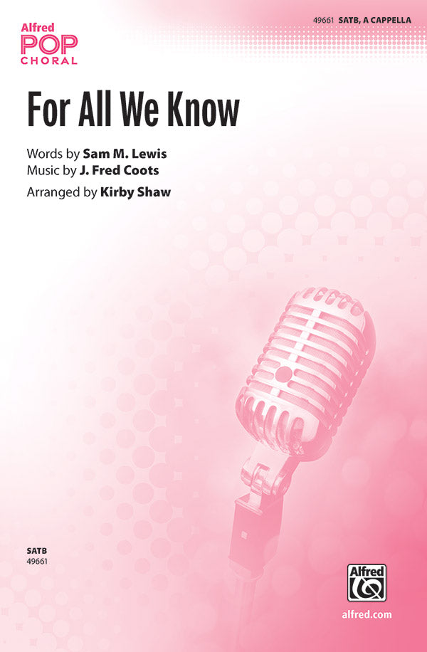 For All We Know Sheet Music Preview