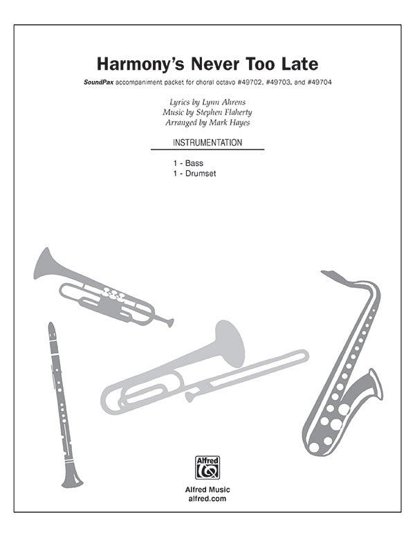 Harmony's Never Too Late: Drums Sheet Music Preview