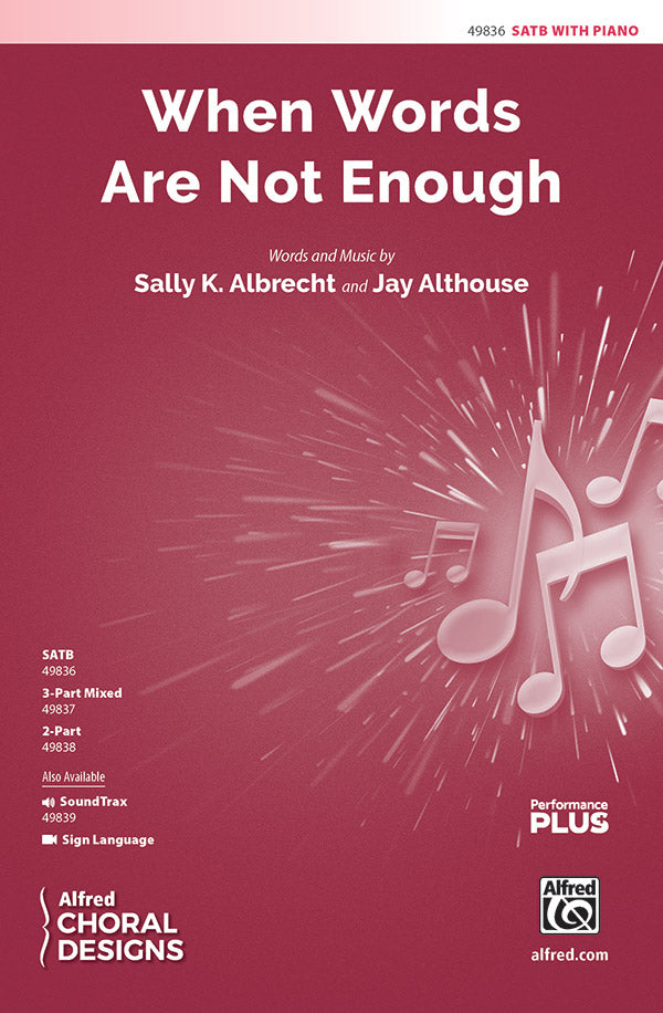 When Words Are Not Enough Sheet Music Preview