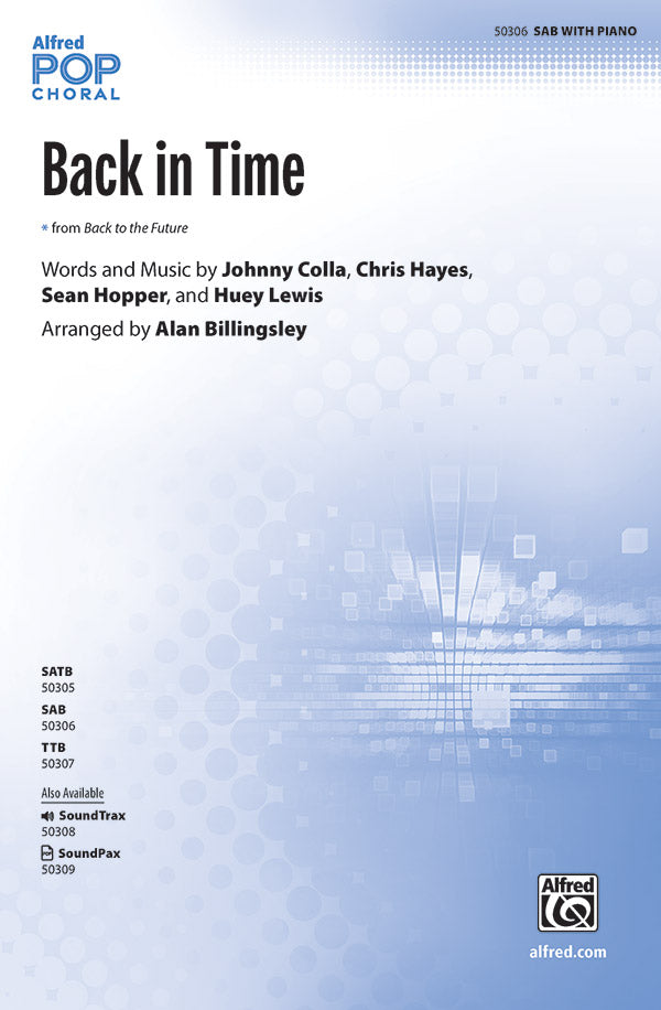 Back in Time Sheet Music Preview