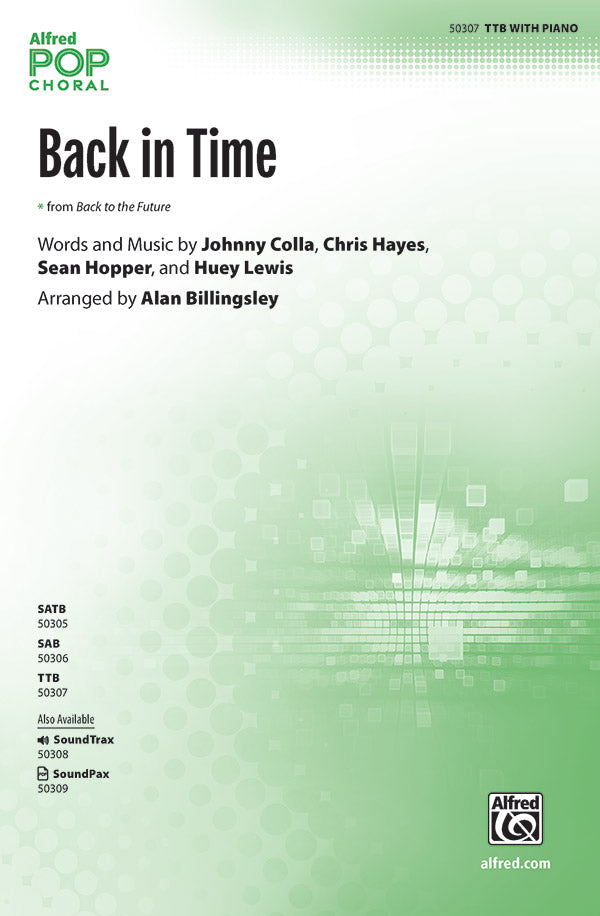 Back in Time Sheet Music Preview
