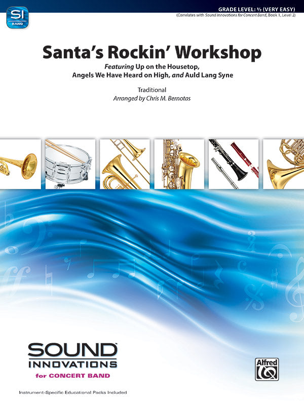 Santa's Rockin' Workshop: Bass Clef Educational Pack Sheet Music Preview