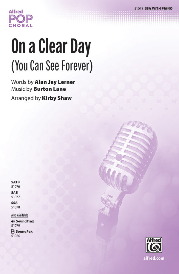 On a Clear Day Sheet Music Preview