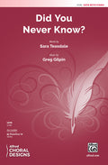 Did You Never Know? Cover Image