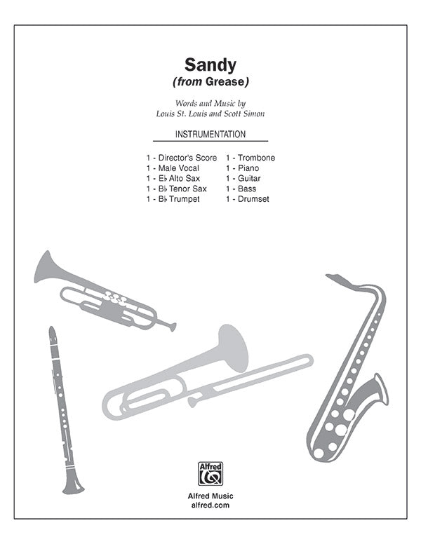 Sandy: B-flat Tenor Saxophone Sheet Music Preview