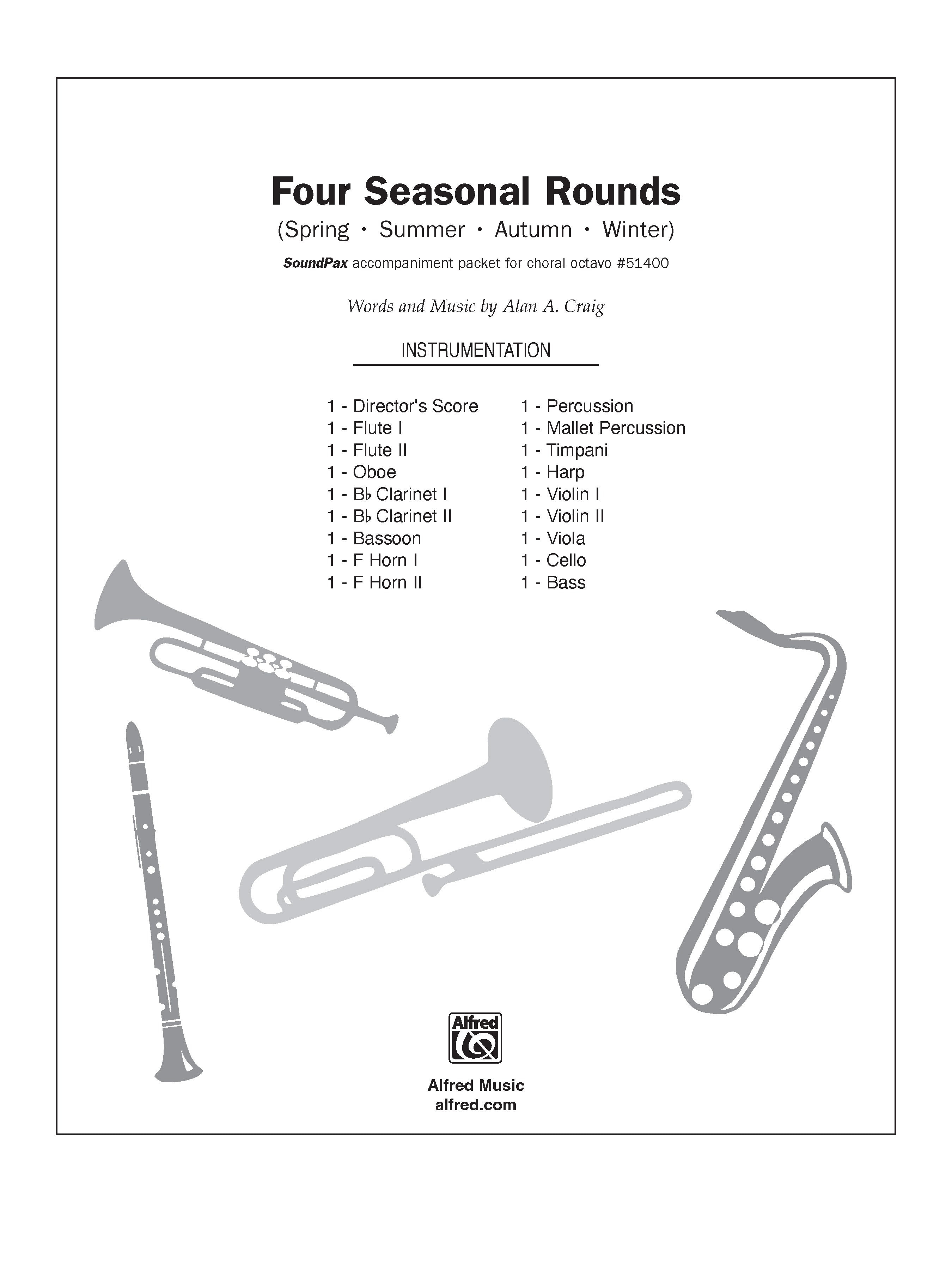 Four Seasonal Rounds: 1st B-flat Clarinet Sheet Music Preview