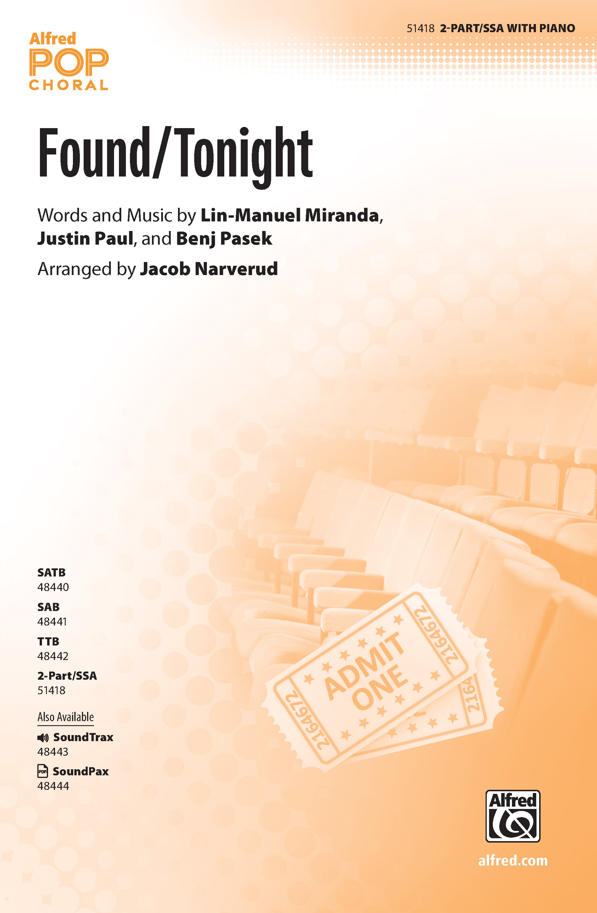 Found/Tonight Sheet Music Preview