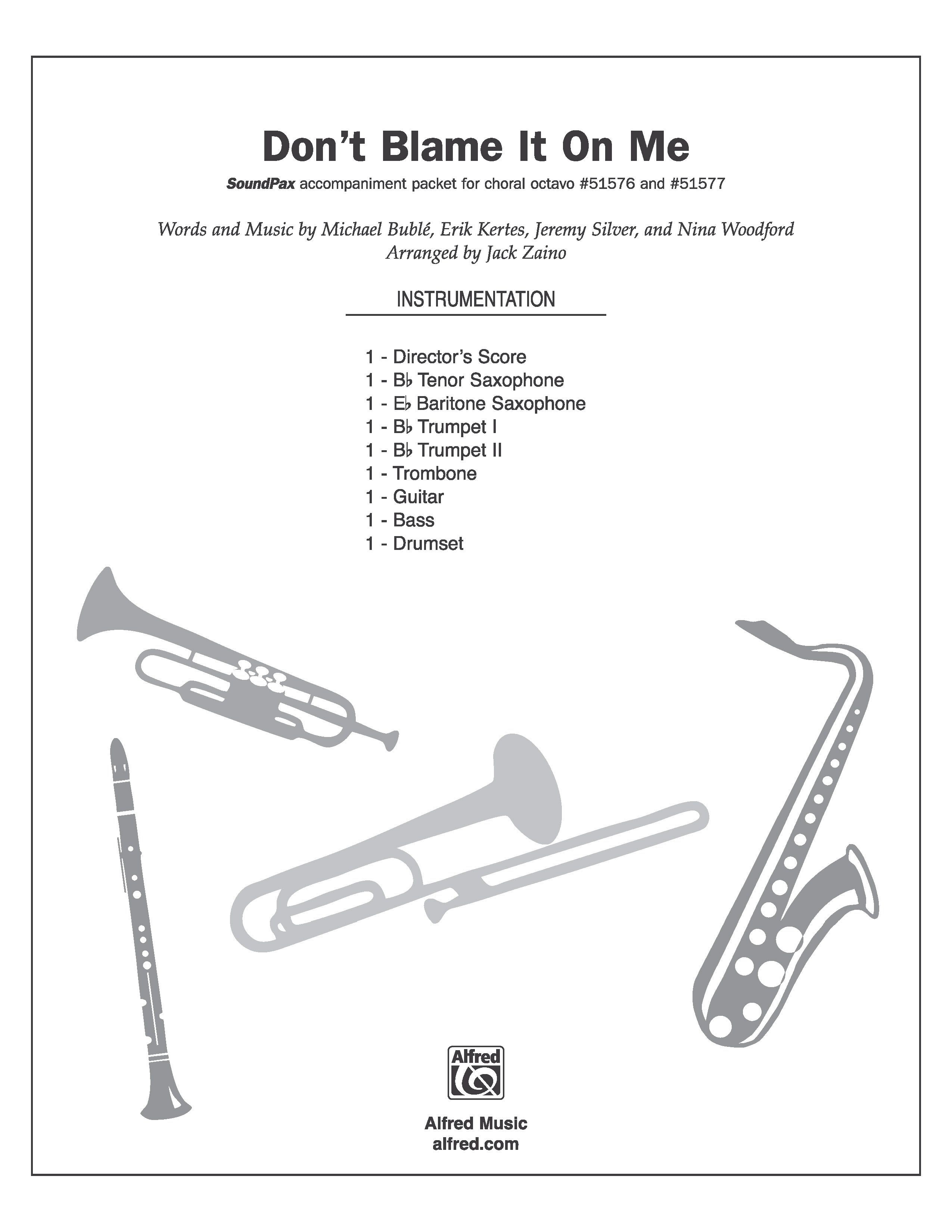 Don't Blame It on Me: String Bass Sheet Music Preview