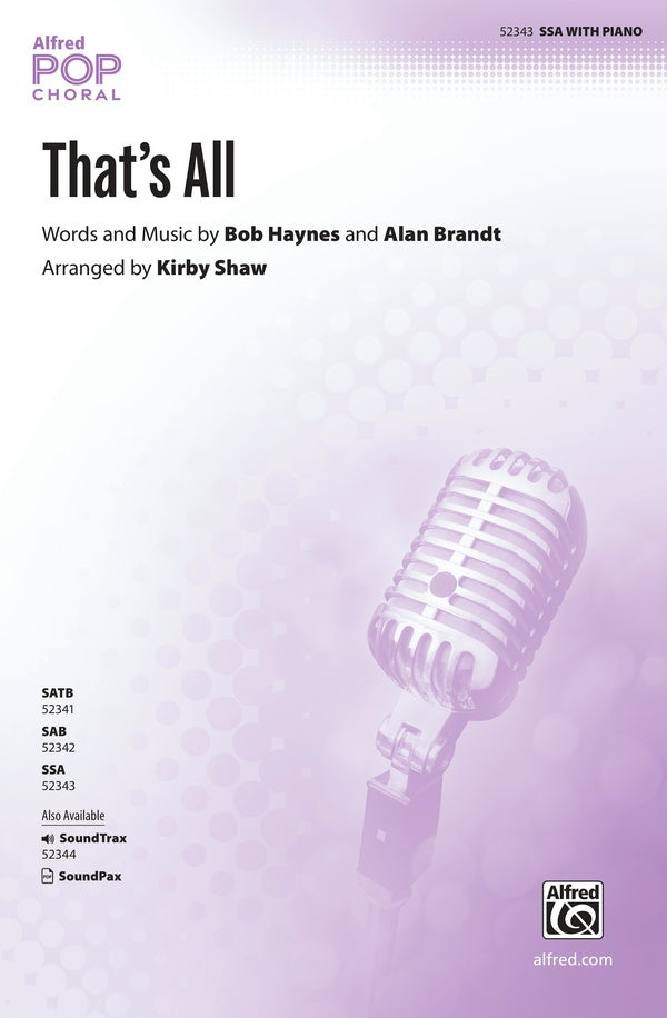 That's All Sheet Music Preview