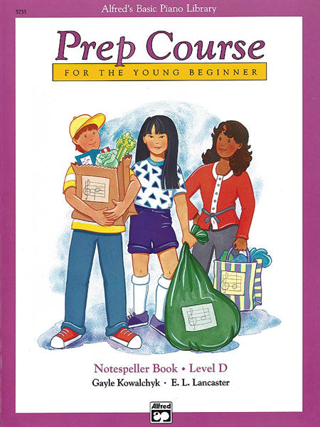 Alfred's Basic Piano Prep Course: Notespeller Book D Cover Image