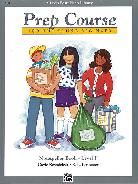 Alfred's Basic Piano Prep Course: Notespeller Book F Cover Image
