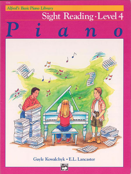 Alfred's Basic Piano Library: Sight Reading Book 4 Cover Image