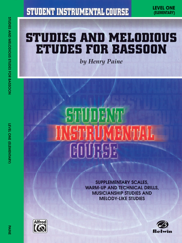 Student Instrumental Course: Studies and Melodious Etudes for Bassoon, Level I Cover Image