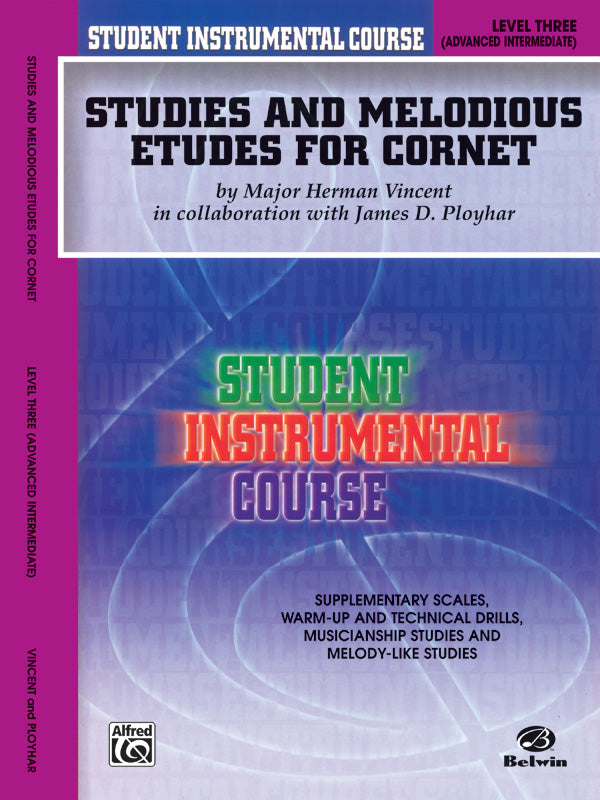 Student Instrumental Course: Studies and Melodious Etudes for Cornet, Level III Cover Image