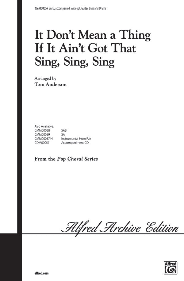 It Don't Mean a Thing If It Ain't Got That Sing, Sing, Sing Cover Image