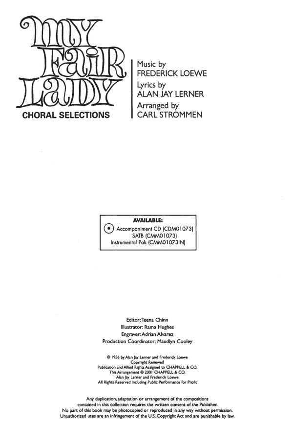 My Fair Lady (Choral Selections) Sheet Music Preview