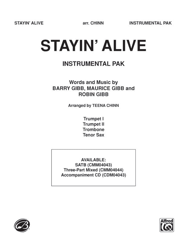 Stayin' Alive: 1st B-flat Trumpet Sheet Music Preview