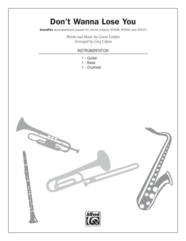 Don't Wanna Lose You: String Bass Sheet Music Preview