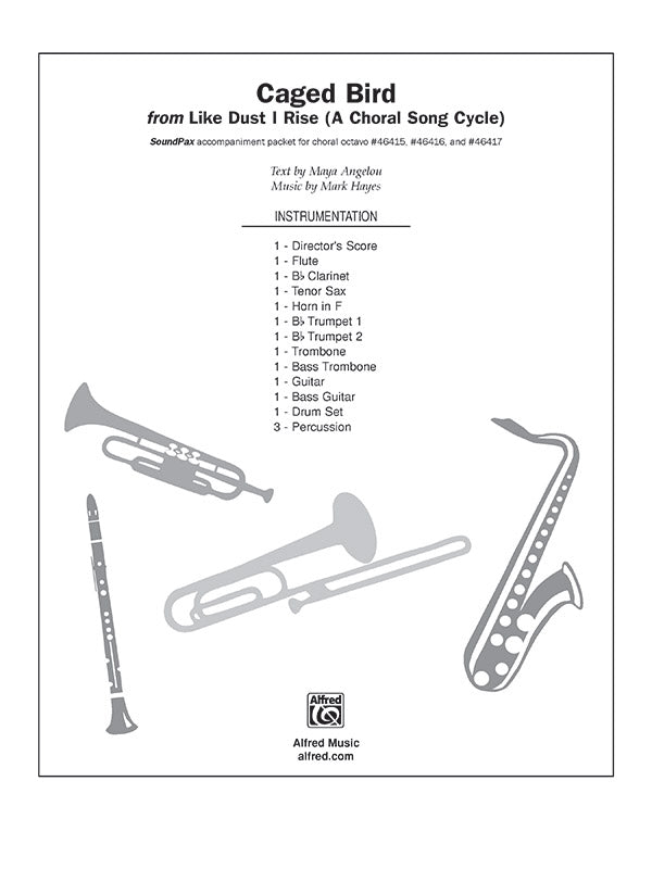 Caged Bird: B-flat Tenor Saxophone Sheet Music Preview