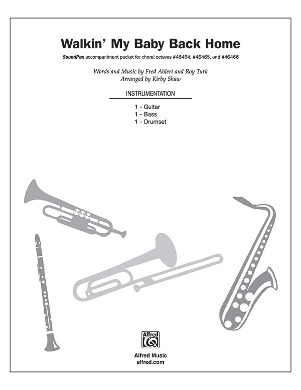 Walkin' My Baby Back Home: Drums Sheet Music Preview