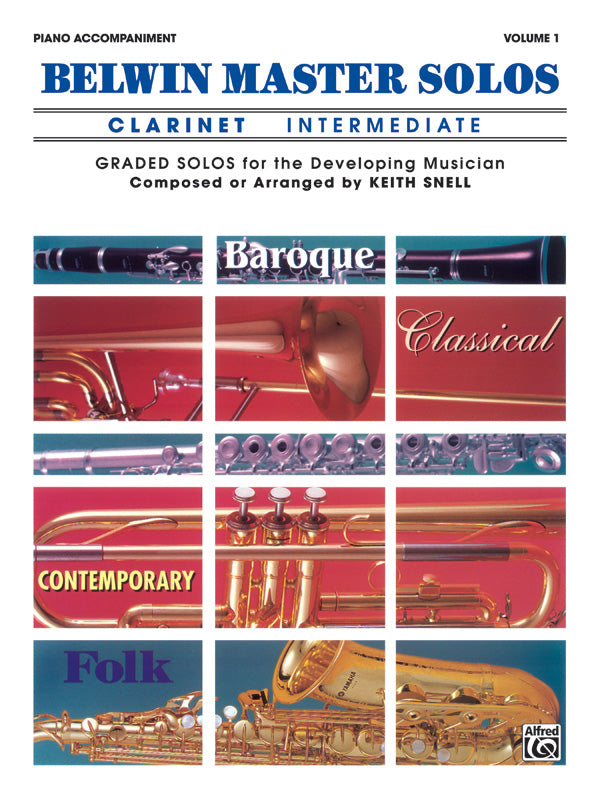 Belwin Master Solos, Volume 1 (Clarinet) Cover Image