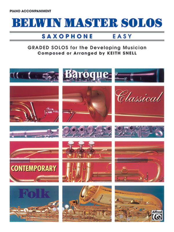 Belwin Master Solos, Volume 1 (Alto Saxophone) Cover Image