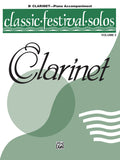 Classic Festival Solos (B-flat Clarinet), Volume 2 Piano Acc. Cover Image