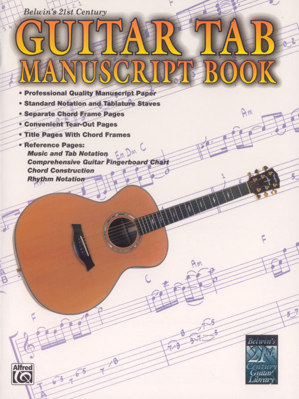 Belwin's 21st Century Guitar TAB Manuscript Book Cover Image