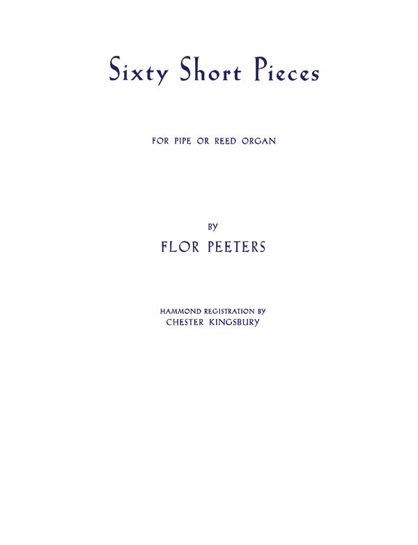 Sixty Short Pieces Cover Image