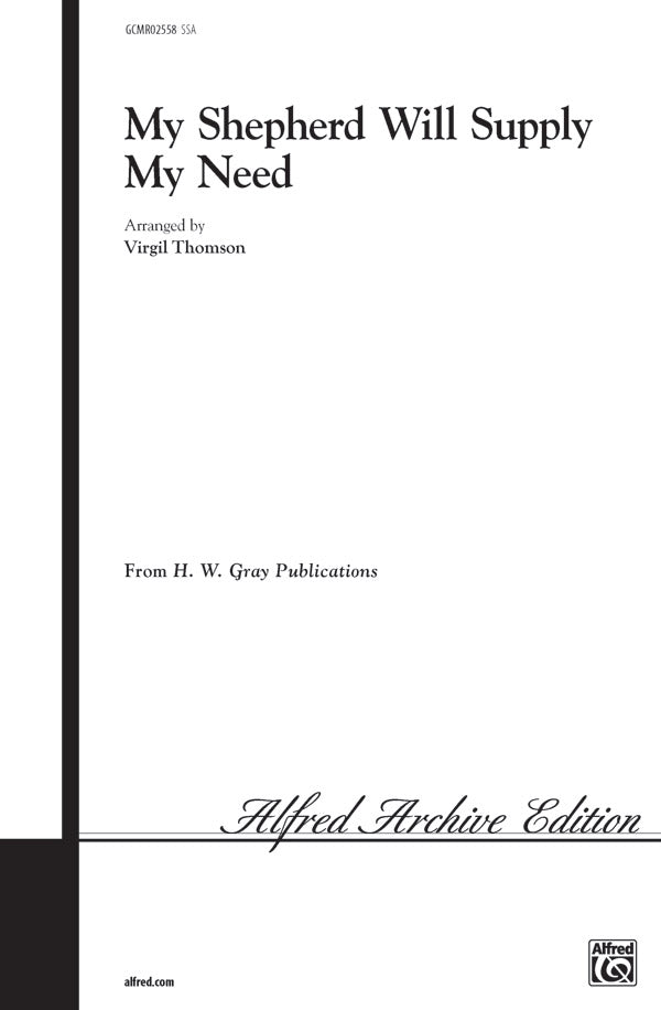 My Shepherd Will Supply My Need Cover Image