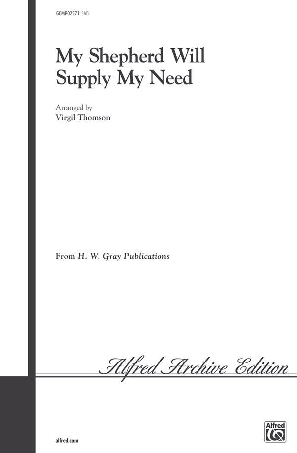 My Shepherd Will Supply My Need Cover Image