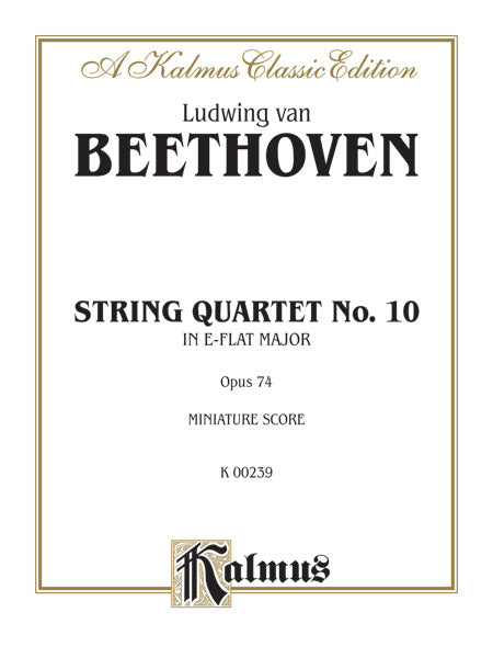 Beethoven: String Quartet in E flat Major, Op. 74 Sheet Music Preview